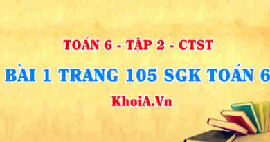 Bài 1 trang 105 SGK Toán 6 Tập 2 Chân trời sáng tạo